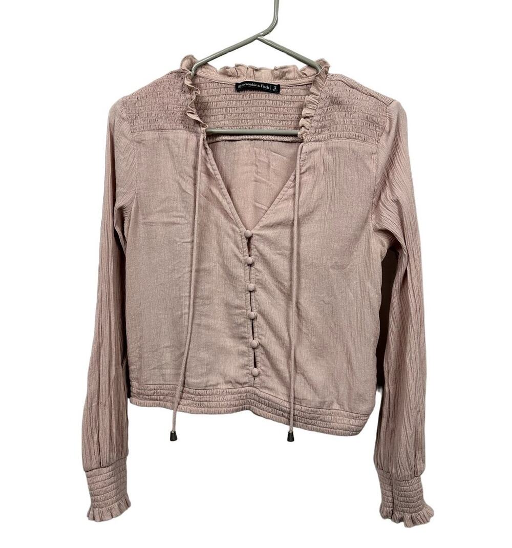 Abercrombie & Fitch Blush Peasant Top